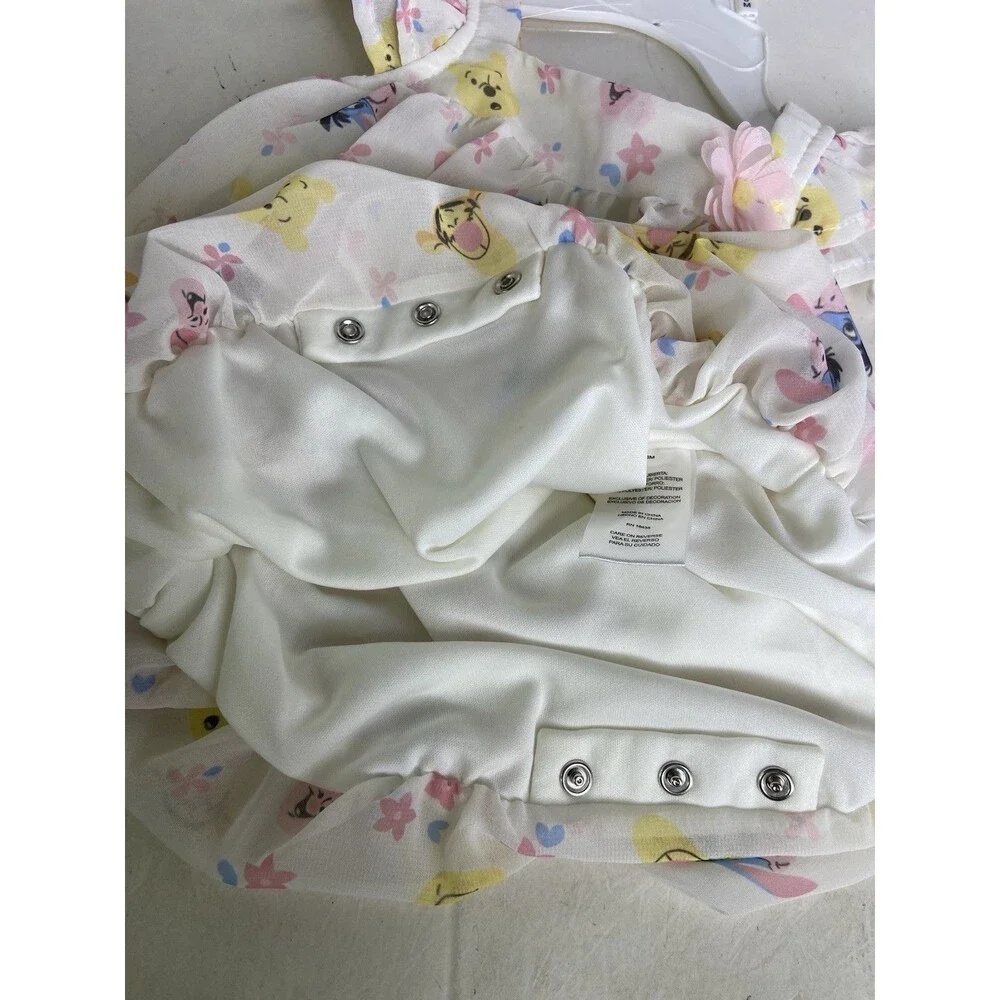 Disney Winnie The Pooh Chiffon Bubble Romper One Piece Baby Girls 3-6 Months